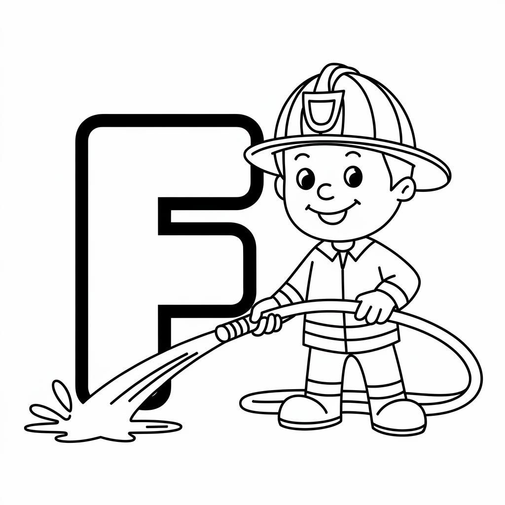 Career-Themed F Coloring Pages 
