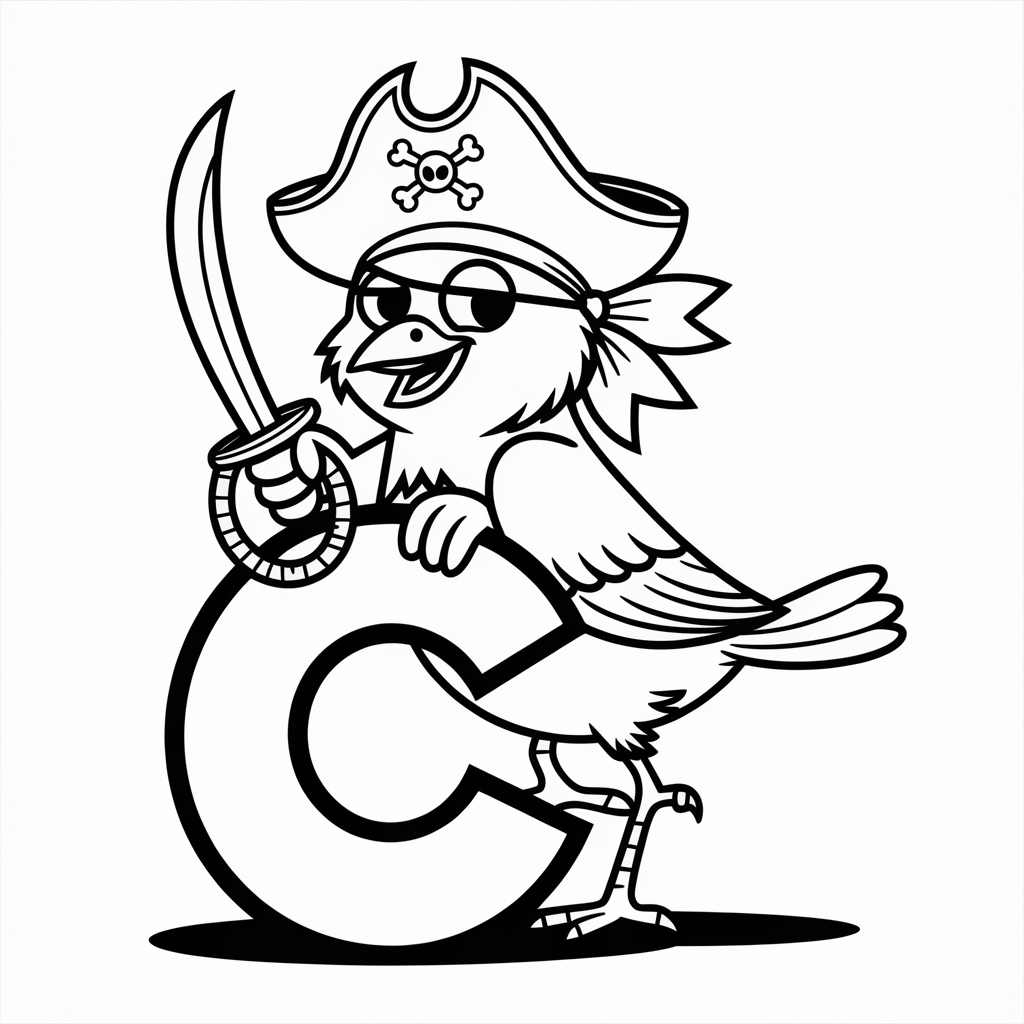 Captain Jack Sparrow C  Coloring Page
