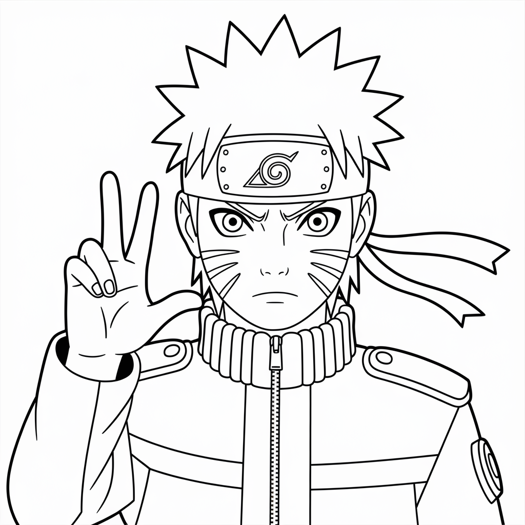 Naruto Uzumaki Coloring Page 