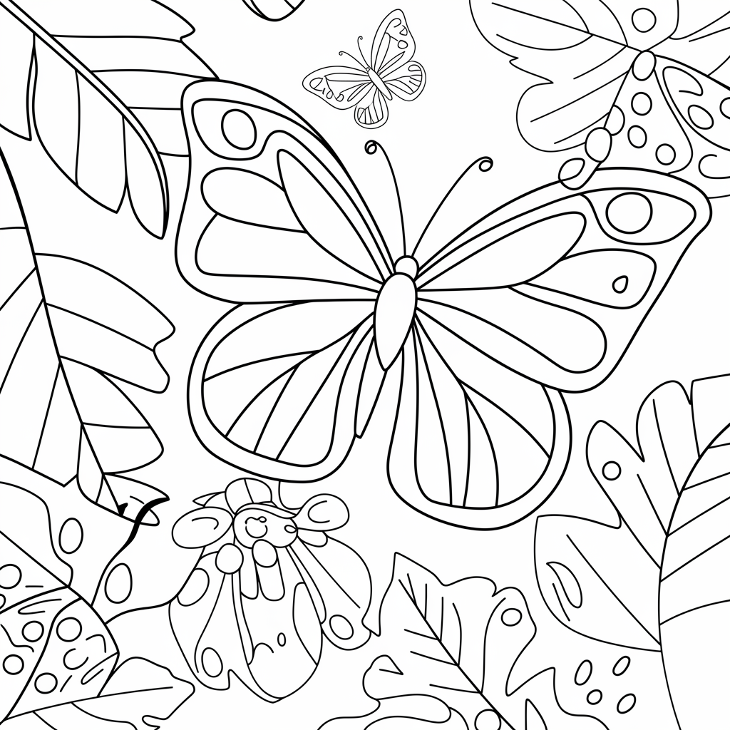 Exciting I is for Insect Coloring Pages for Kids
