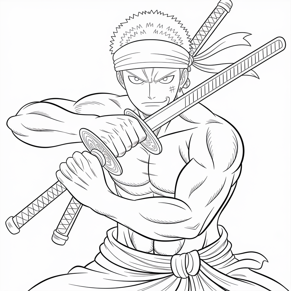 Zoro Coloring Page 