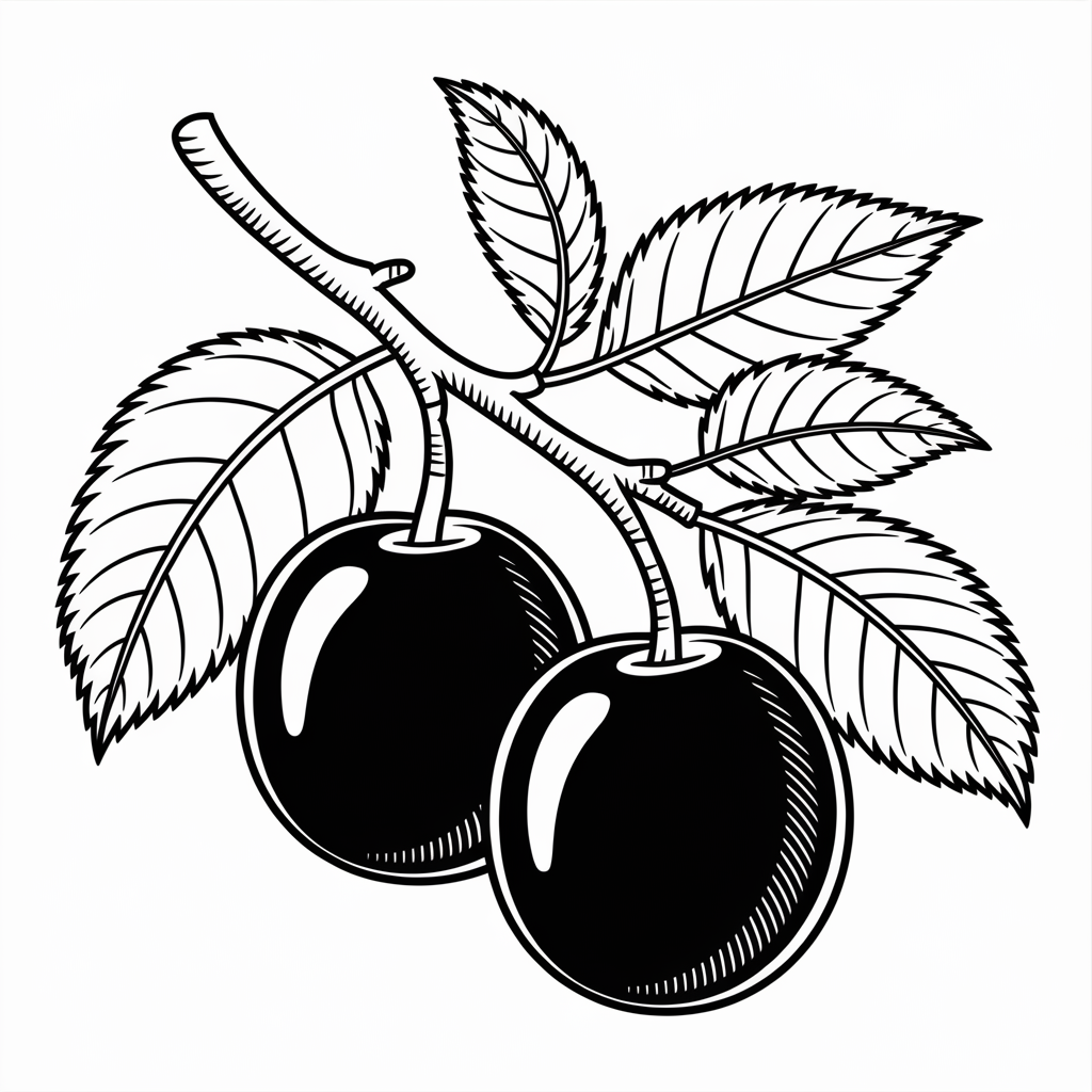J is for Jamun Coloring Pages 
