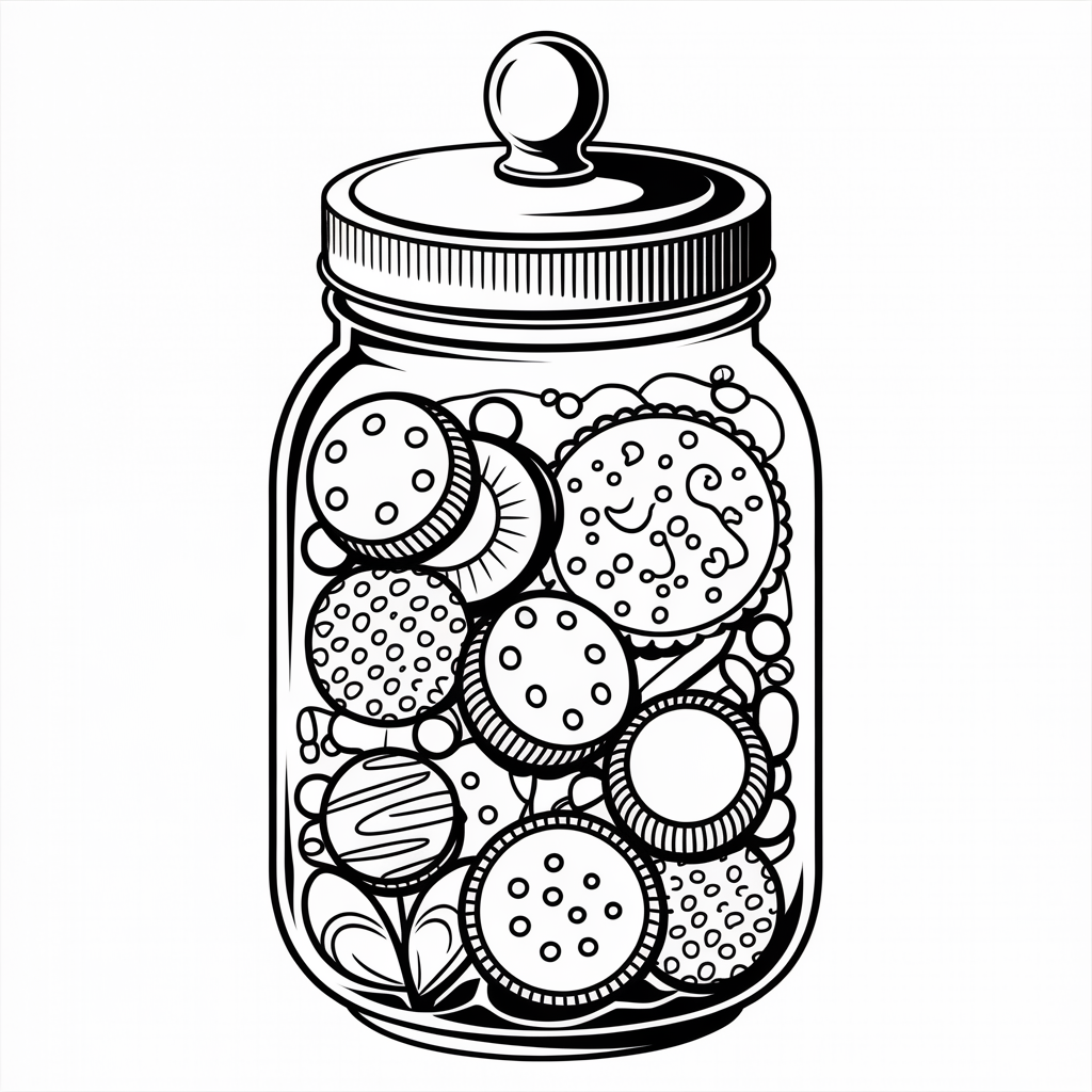 J is for Jar Coloring Pages 