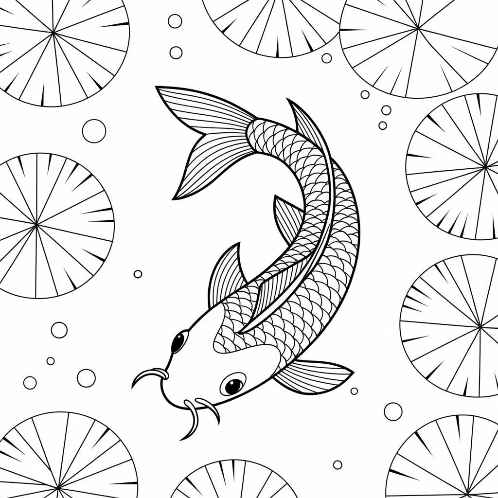 Koi Fish Swimming