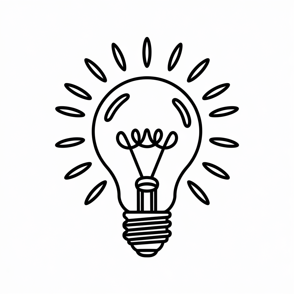 L for Light Bulb Coloring Pages