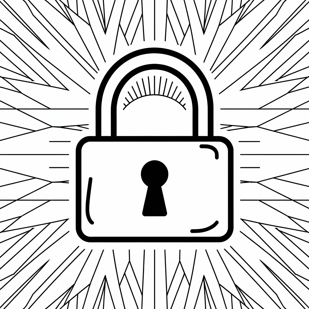 L for Lock Coloring Pages