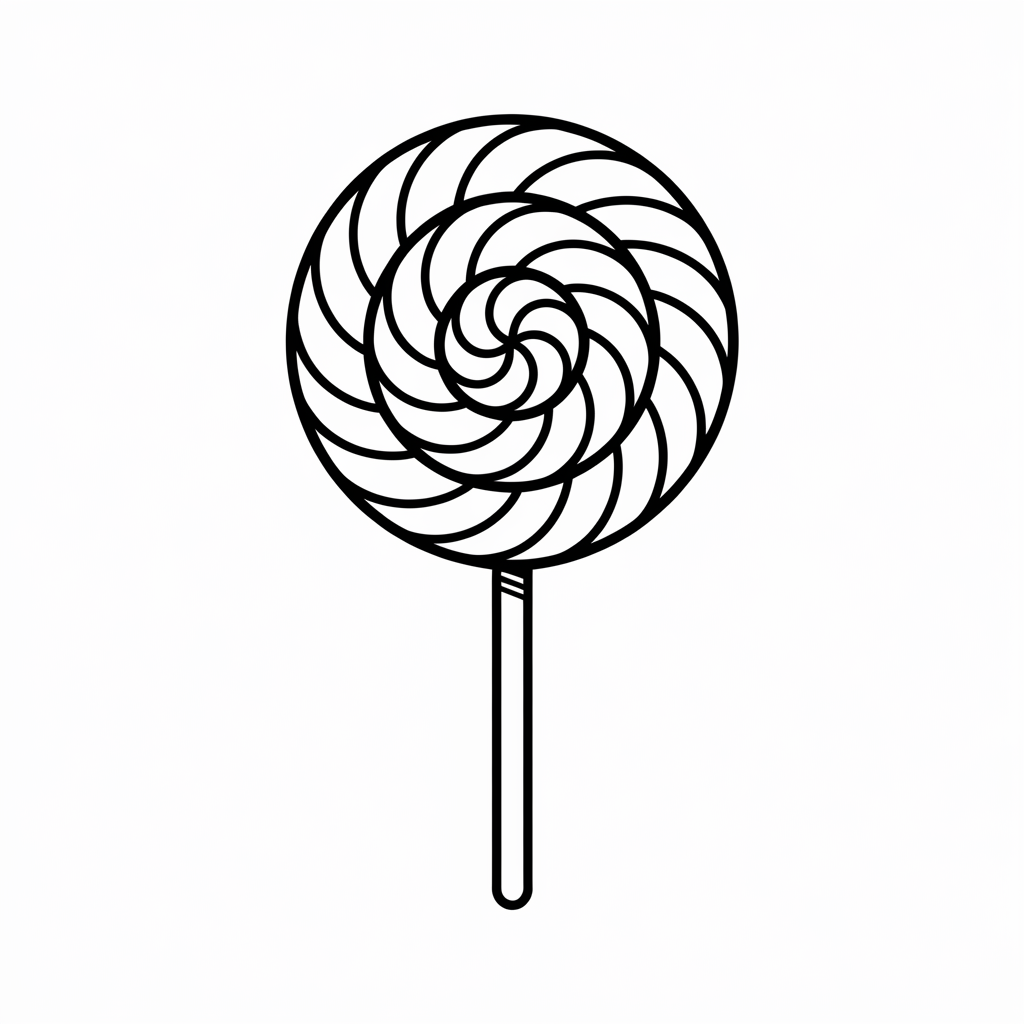 L for Lollipop Coloring Pages