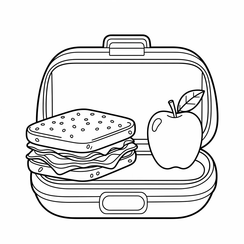L for Lunchbox Coloring Pages