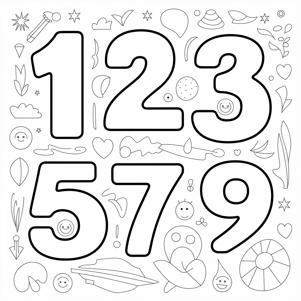 N for Number Coloring Pages 