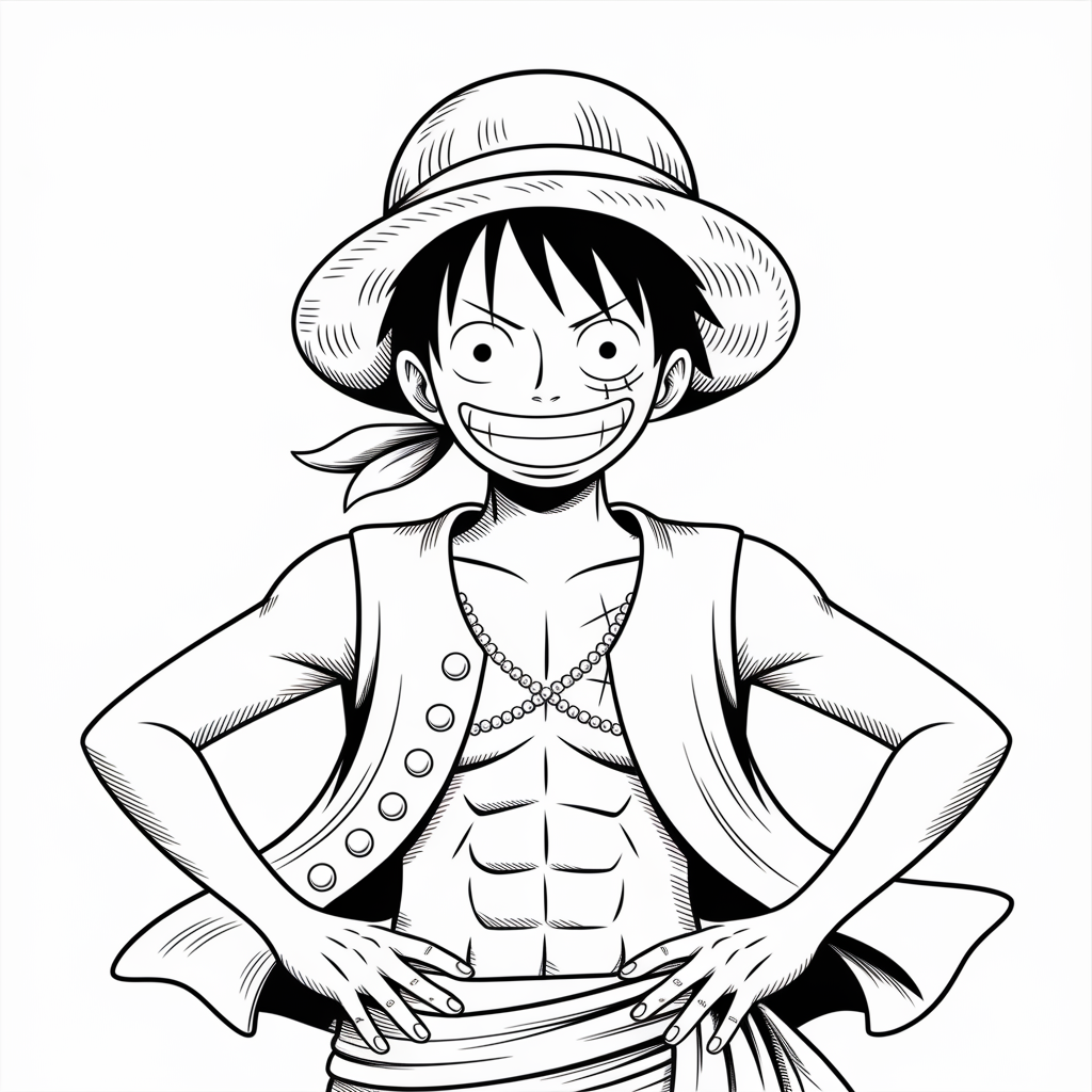 Monkey D. Luffy Coloring Page