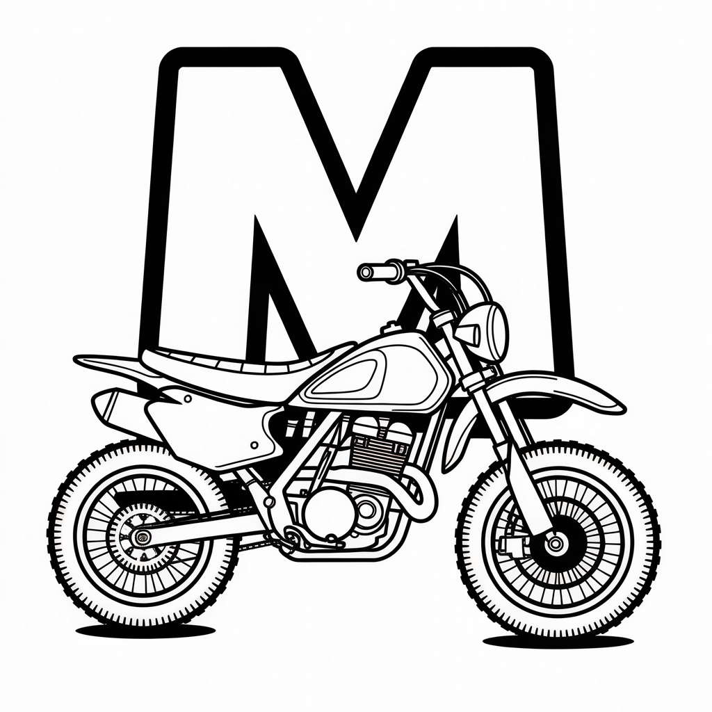 Motorbike Coloring Pages 