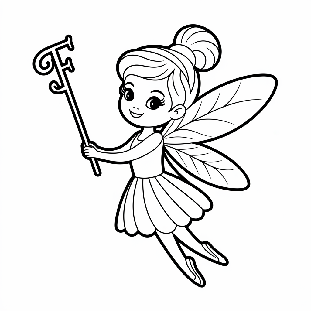 Magical F Coloring Pages 