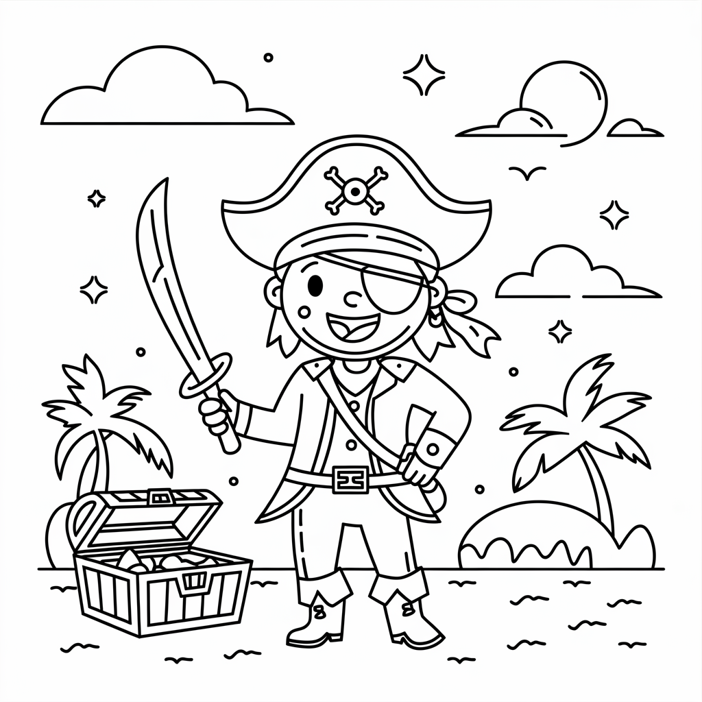 Pirate Coloring Pages