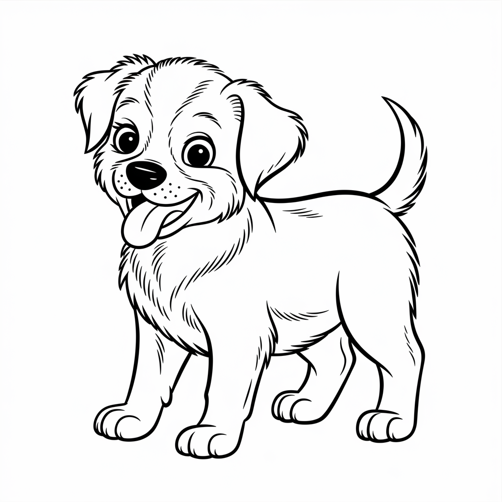 Cute Puppy Coloring Pages 