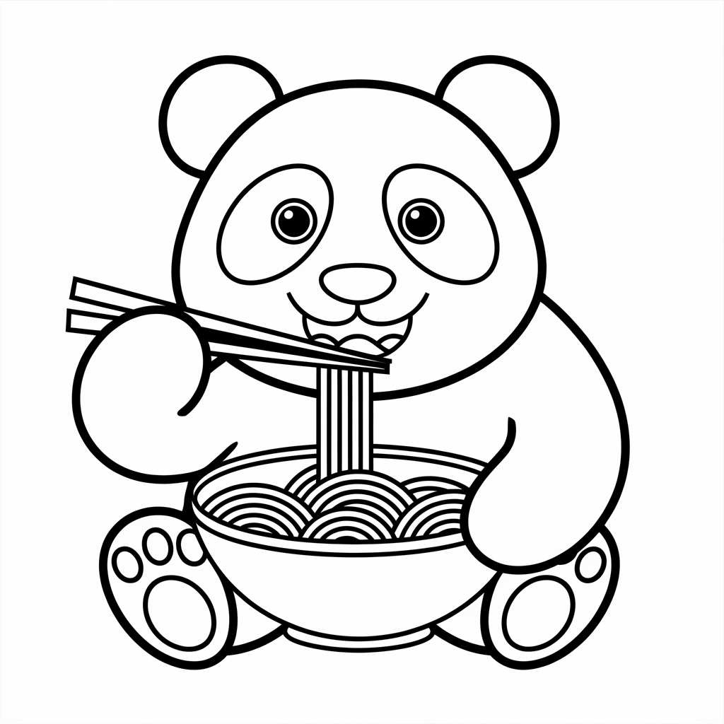 Po Eating Noodles