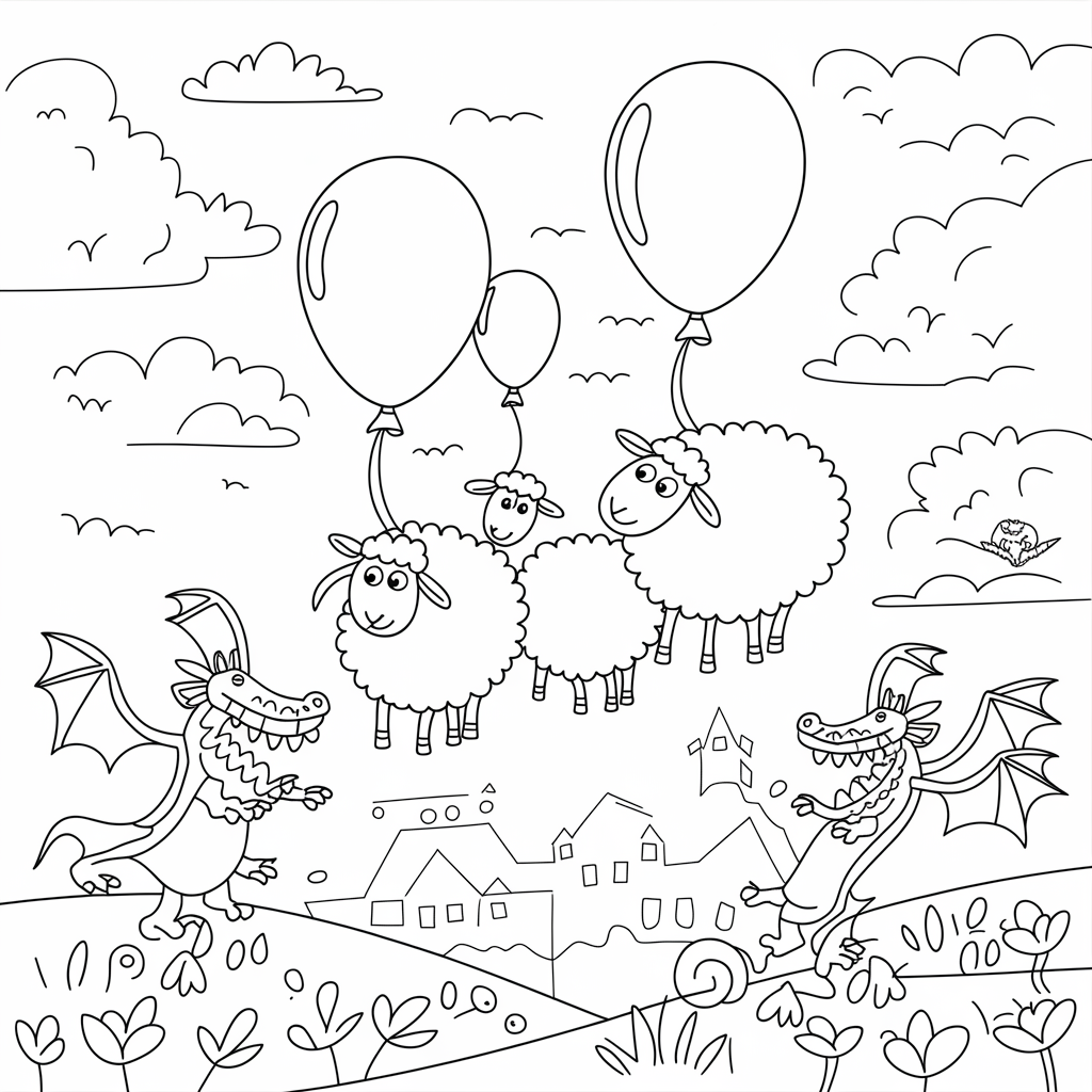 Sheep Balloon Race
