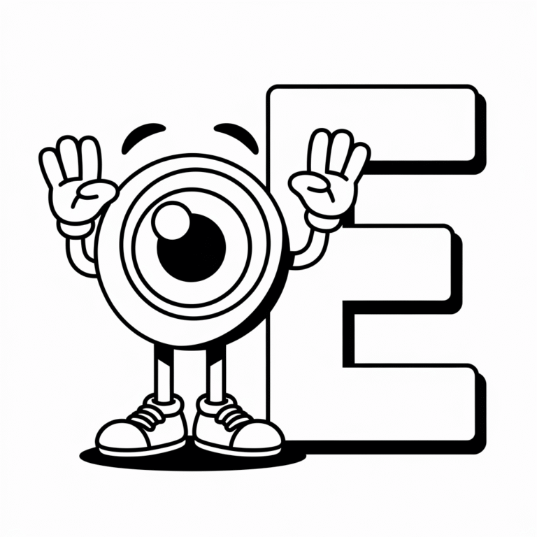 E coloring pages-free printables - Love For Coloring