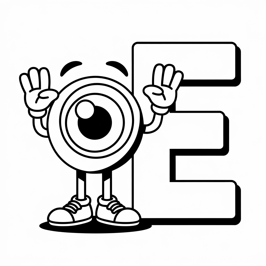 Free E Coloring Pages 