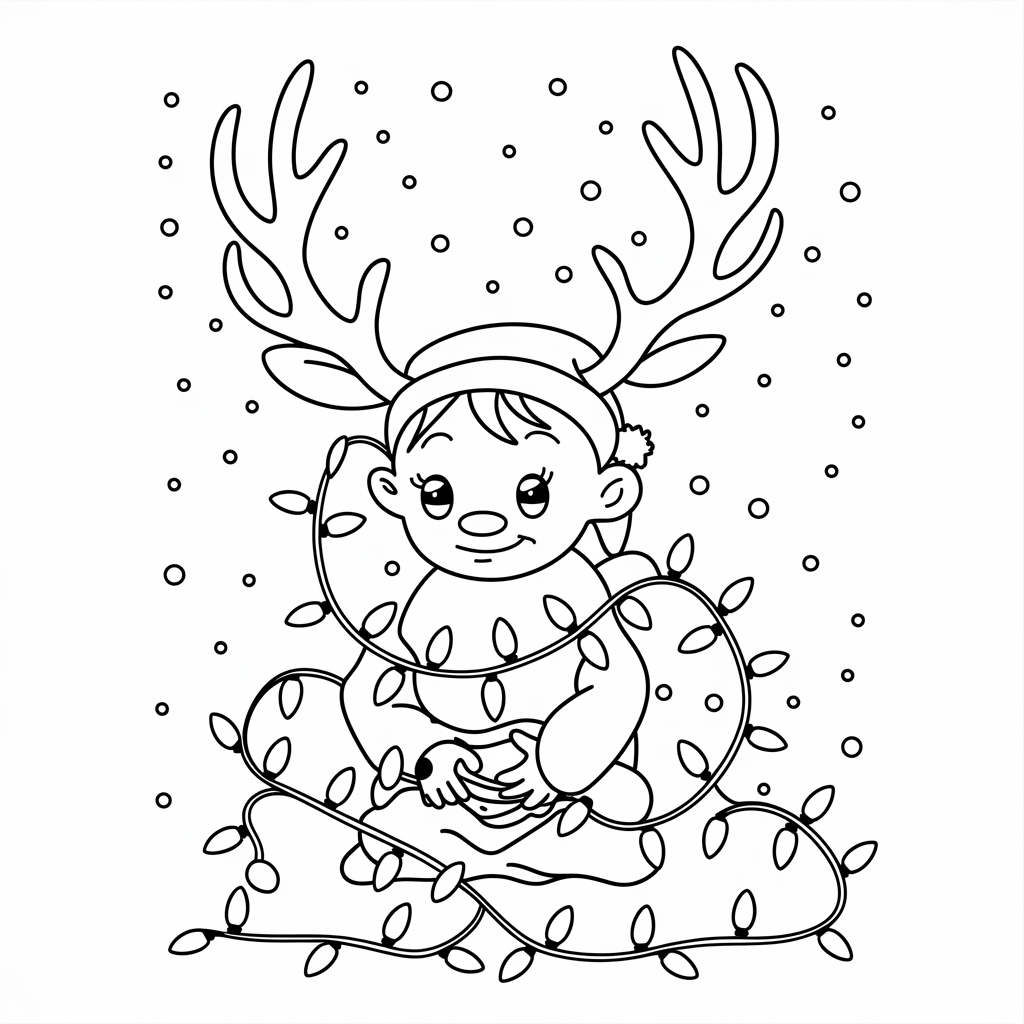 Frozen Sven Christmas Coloring Page