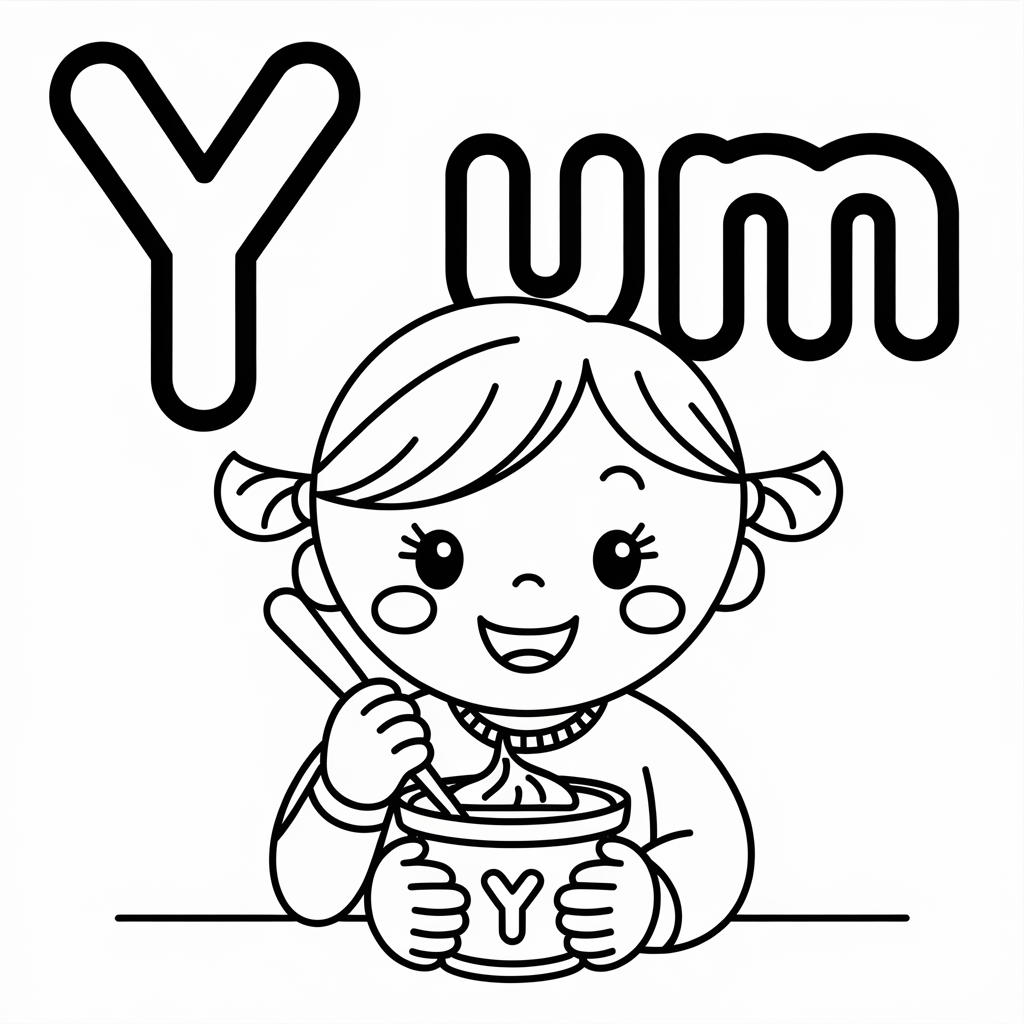 Yum Coloring Page