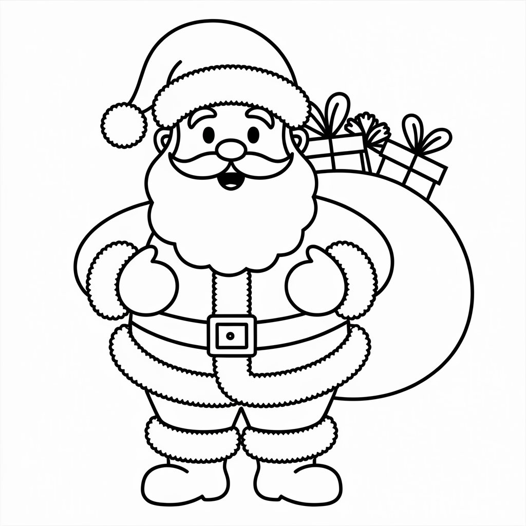 Easy and Fun Santa Claus Coloring Pages for Preschoolers