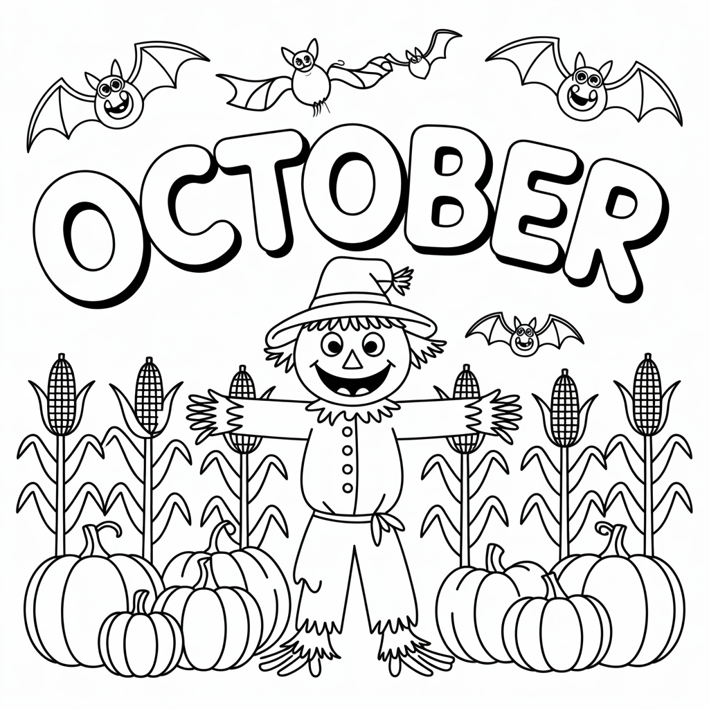 20 October Coloring Pages—Fun Fall Printables for Kids and Toddlers ...
