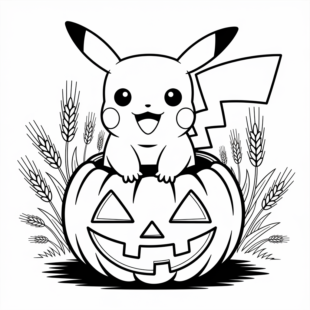 Free Pokémon Halloween Coloring Page 