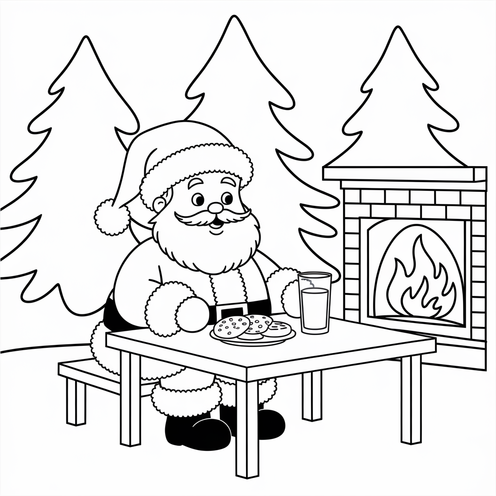Santa Eating Cookies