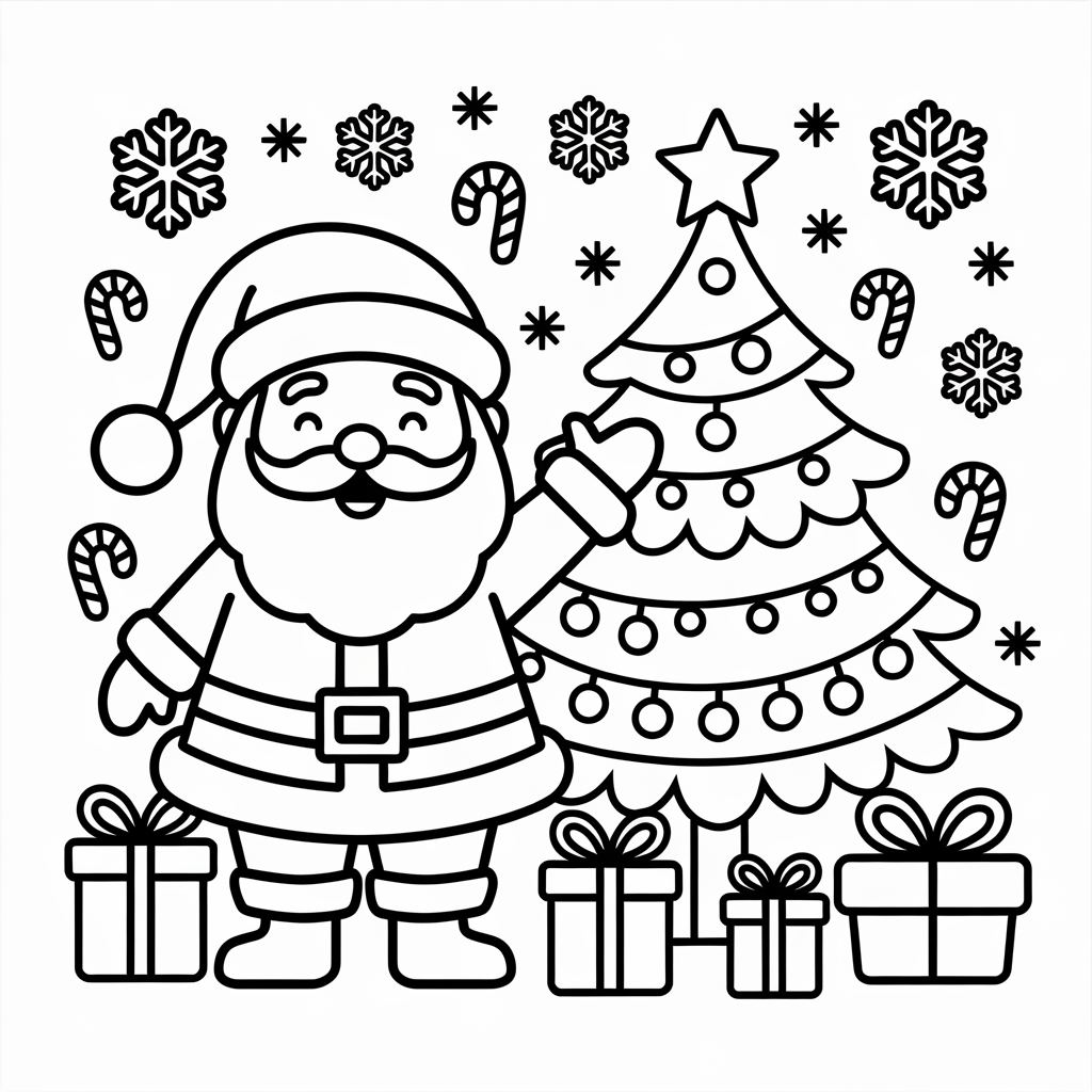 Free Printable Merry Christmas Coloring Pages for Kids