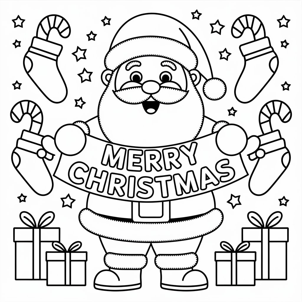 Free Santa Claus Coloring Pages Printables for Holiday Fun