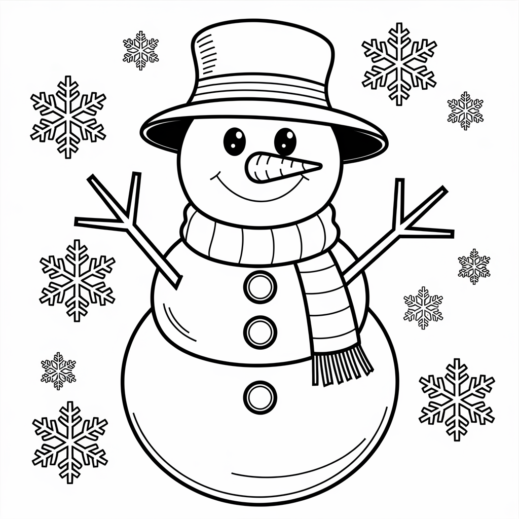 Snowman with Scarf