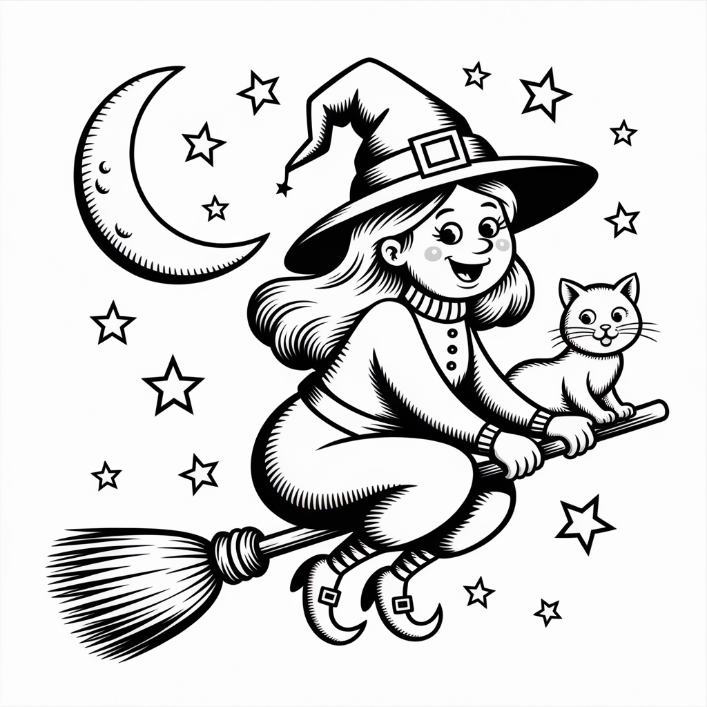 Witch on a Broomstick