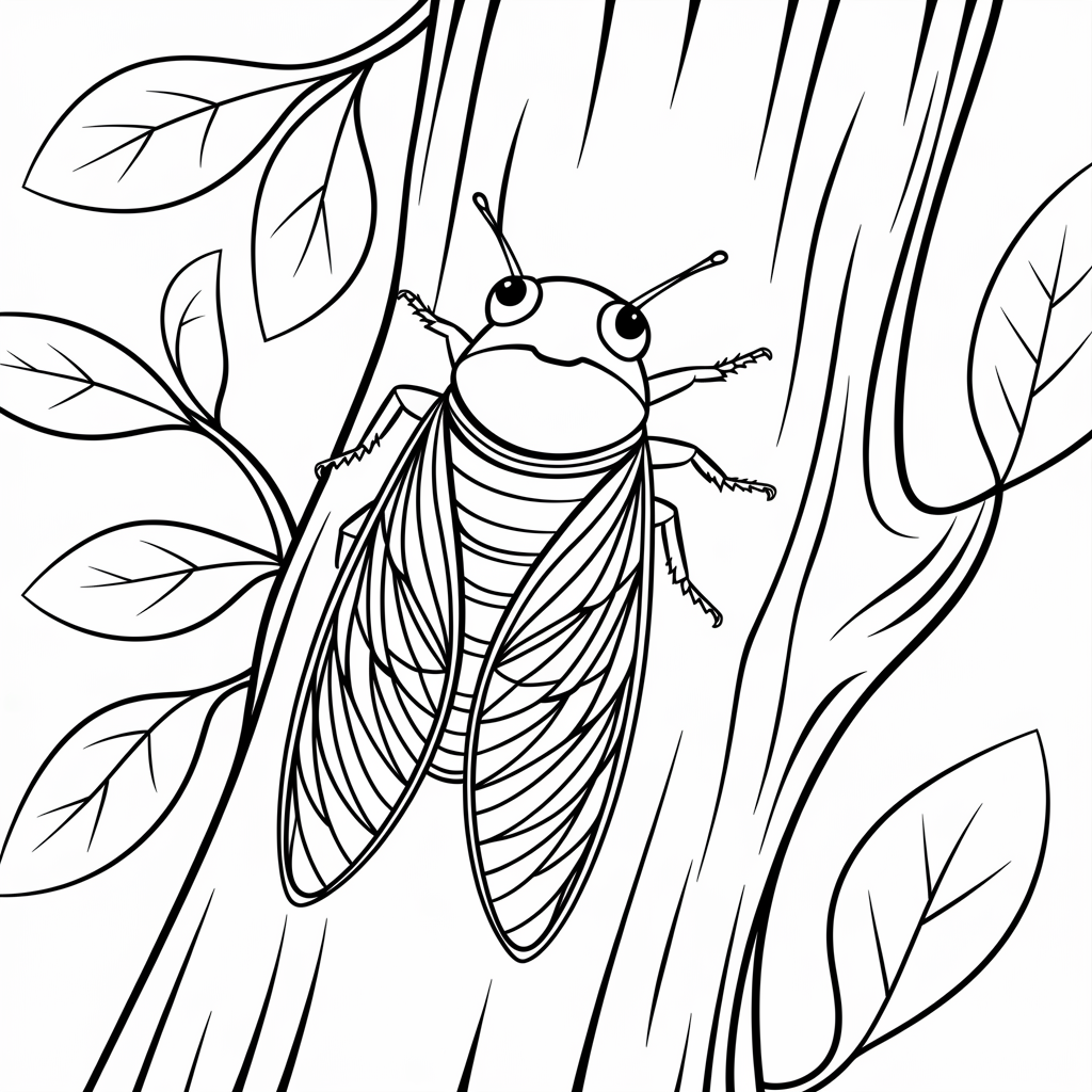 Cicada Coloring Pages