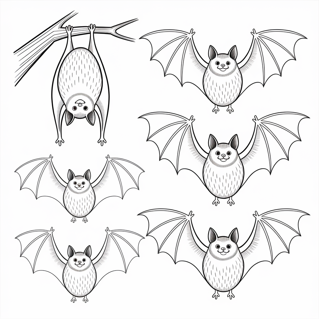 Free Printable Bat Coloring Pages for Kids and Adults