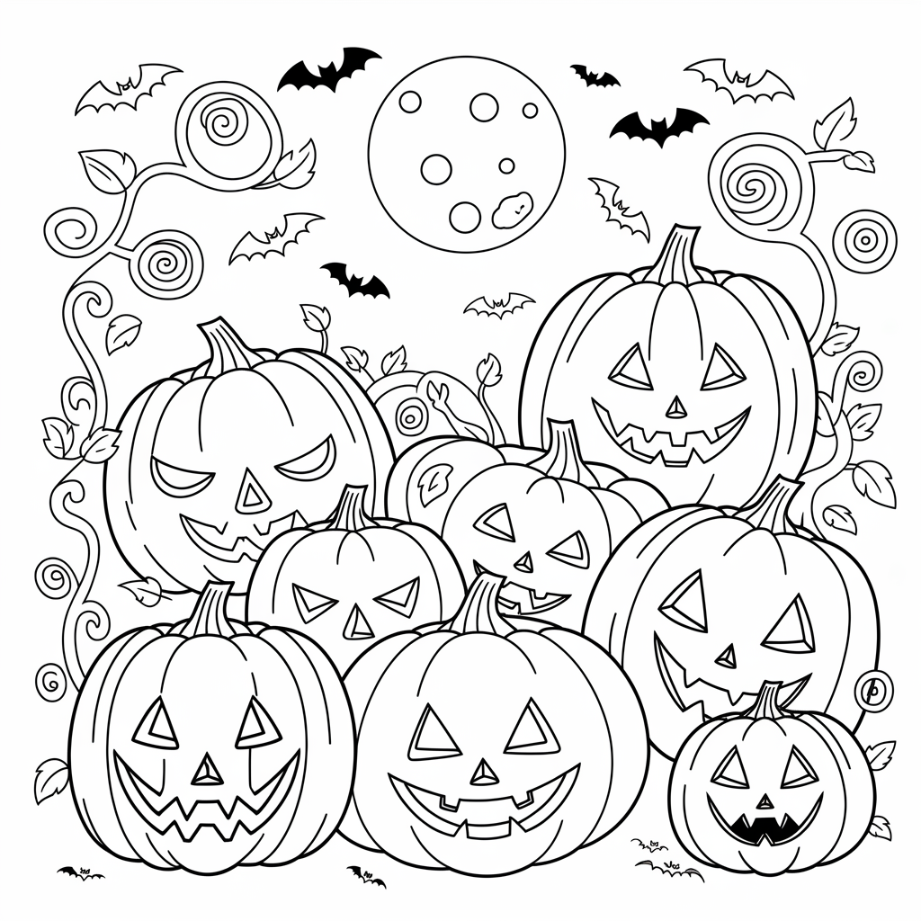  Free Halloween Pumpkin Coloring Pages to Print for Kids & Adults