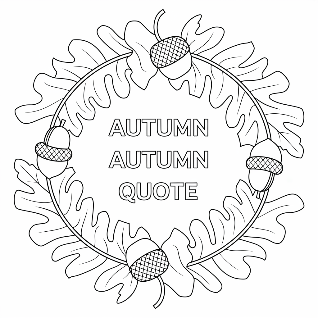 Oak Leaf and Acorn Border Pattern