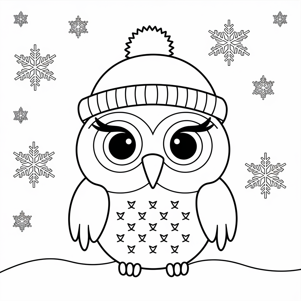 Owl on a Snowy Branch