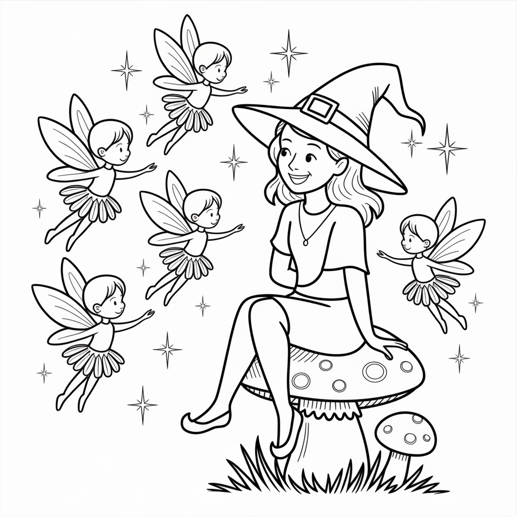 Friendly Witch and Fairy Friends 
