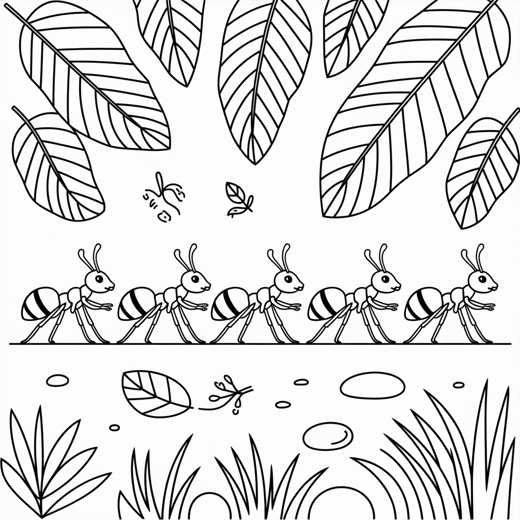 Ant Trail Coloring Pages
