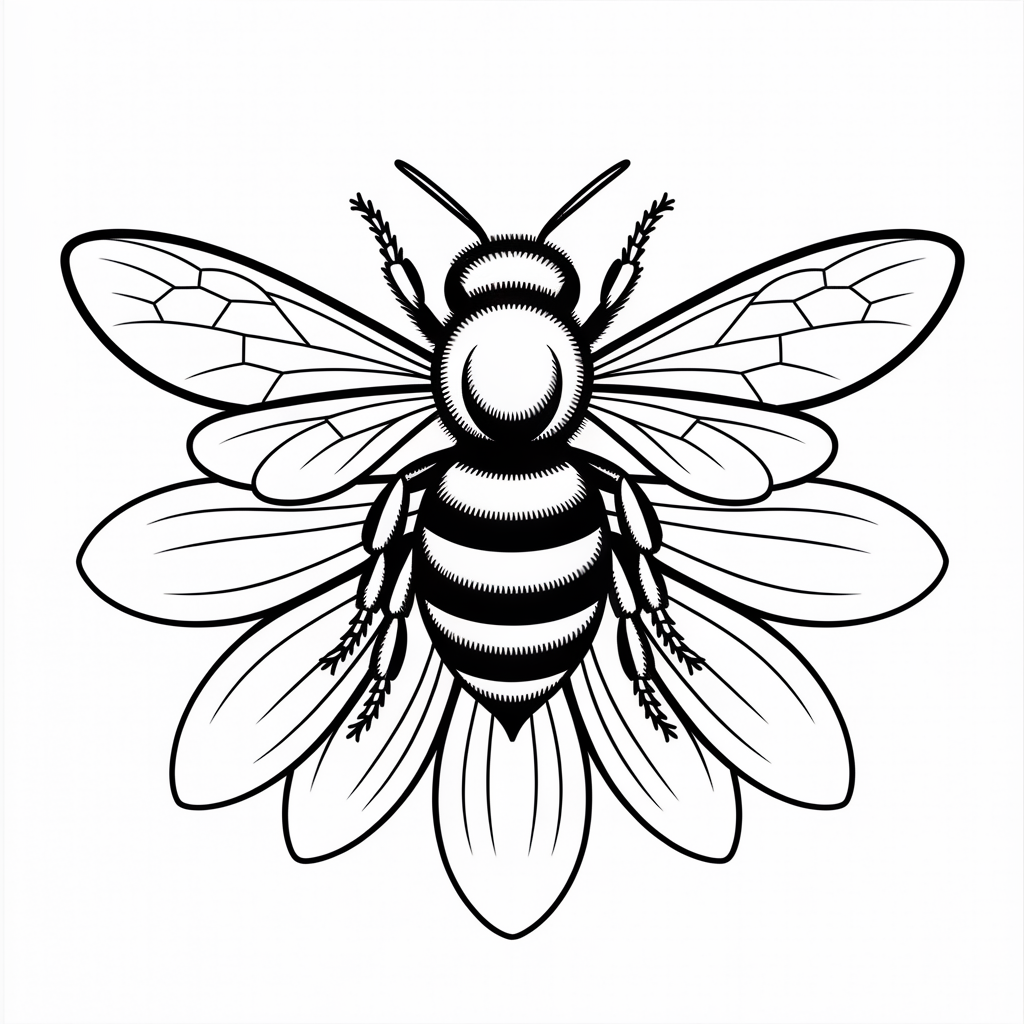 Bee Coloring Pages 