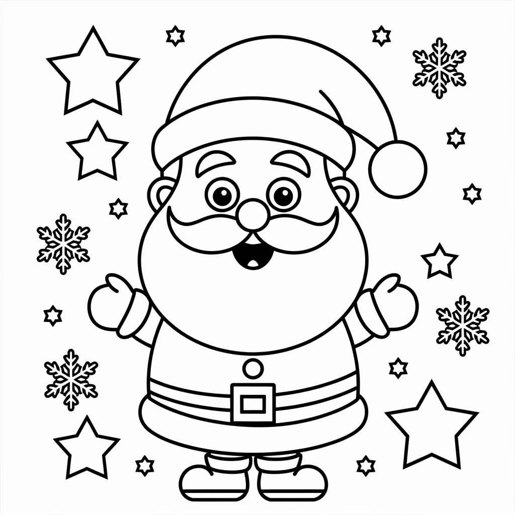 Cute and Easy Christmas Coloring Pages for Toddlers