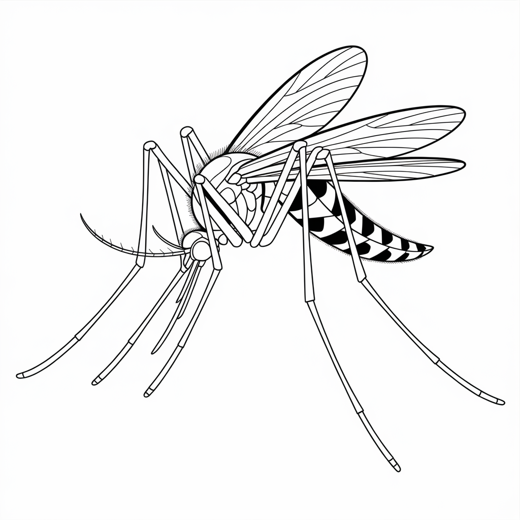 Mosquito Coloring Pages