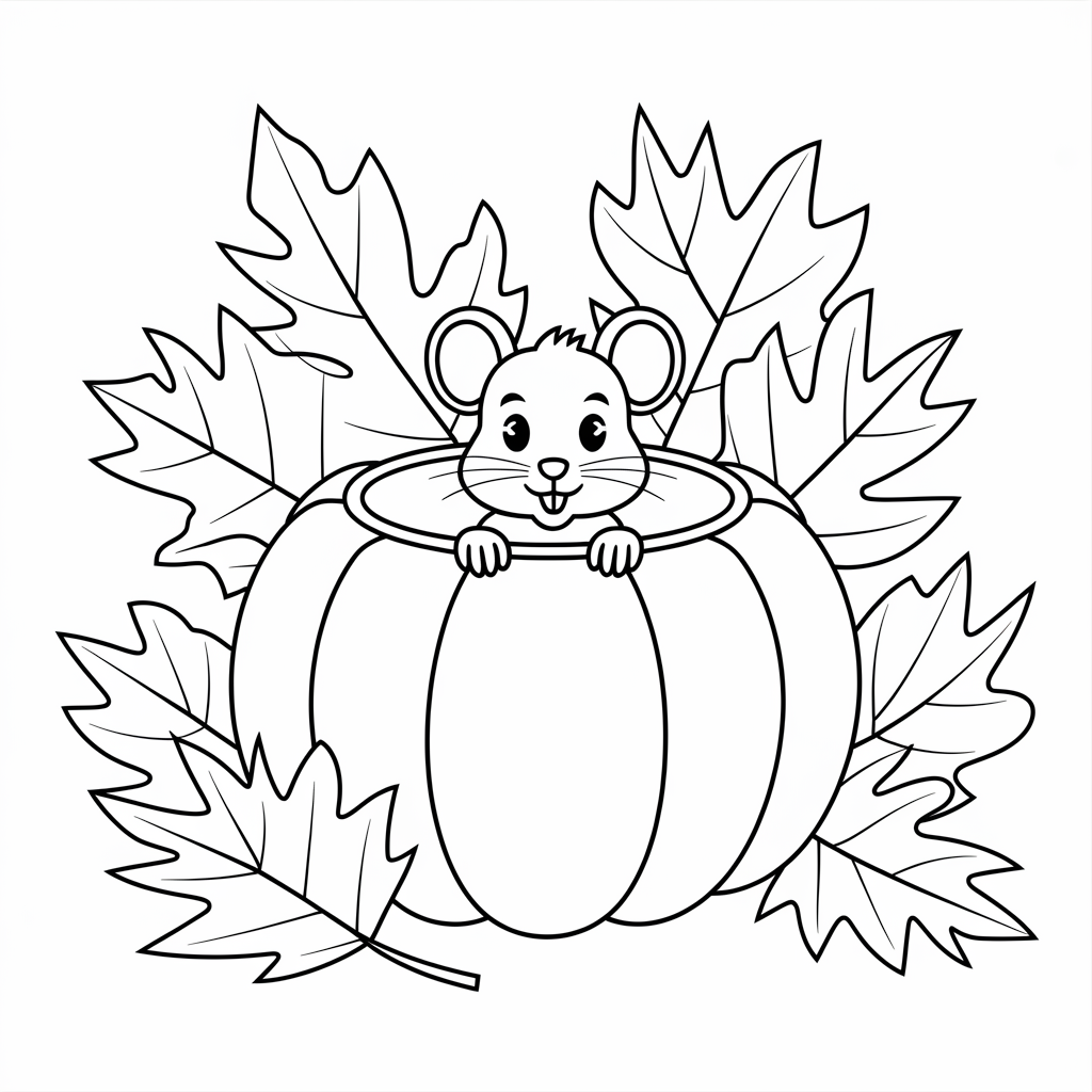 Mouse in Hollow Pumpkin