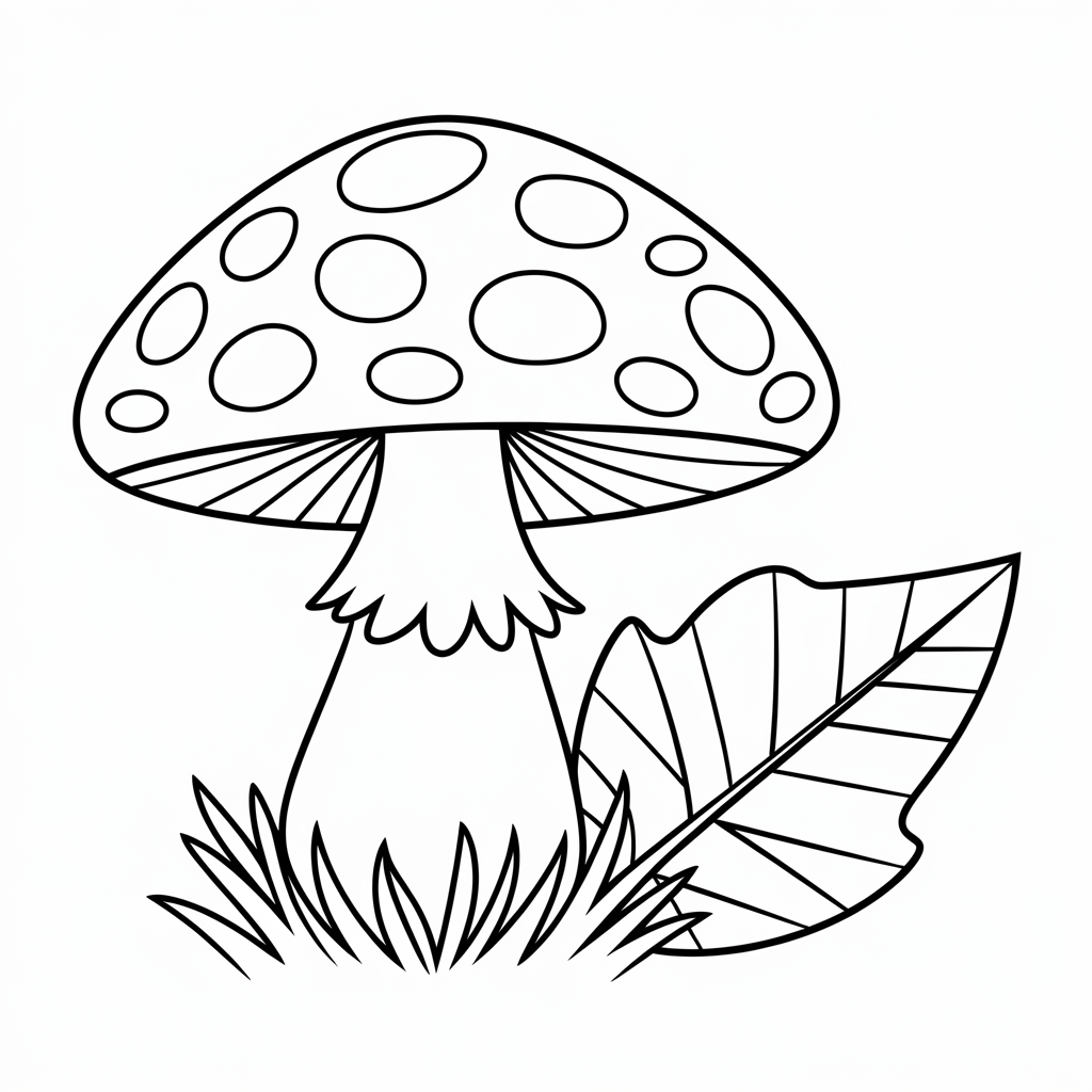 Mushroom and Leaf