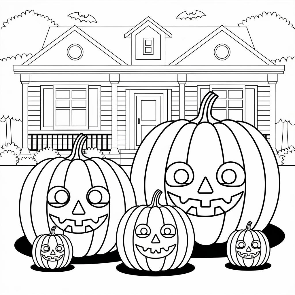 Family-Friendly Halloween Pumpkin Coloring Pages to Enjoy Together