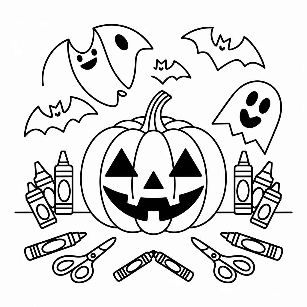 The Best Halloween Pumpkin Coloring Pages for Craft Activities
