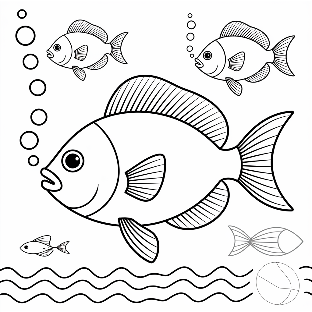 Rainbow Fish and Friends Coloring Pages