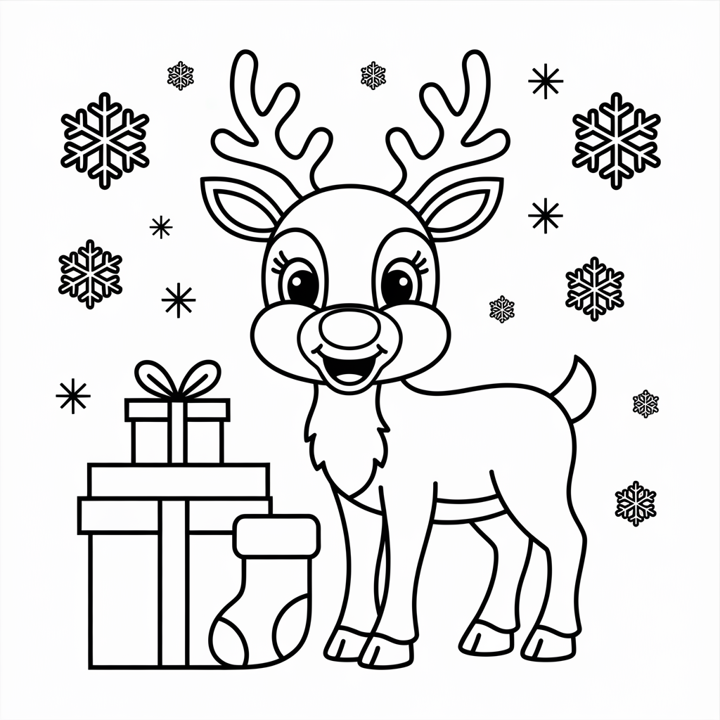 Easy and Fun Merry Christmas Coloring Pages for Preschoolers