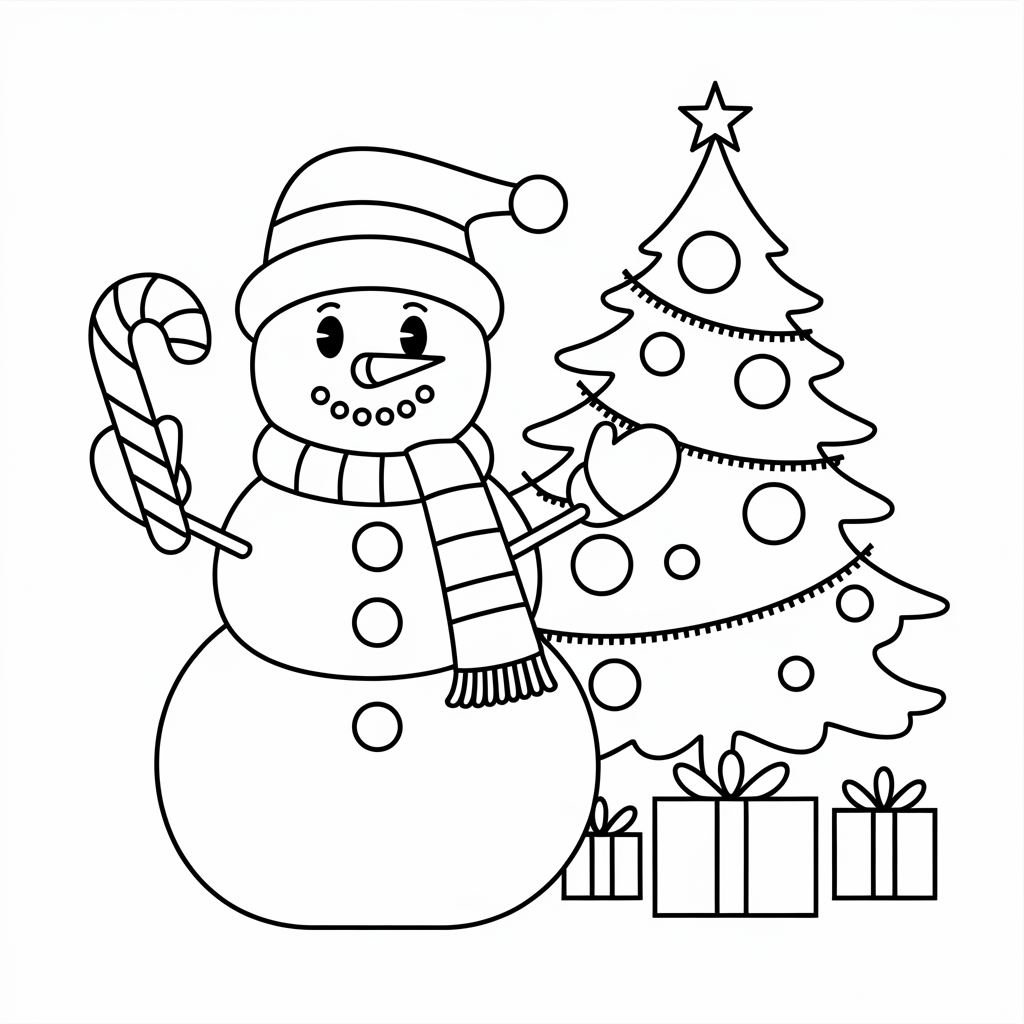 Fun and Simple Easy Christmas Coloring Pages for Preschoolers