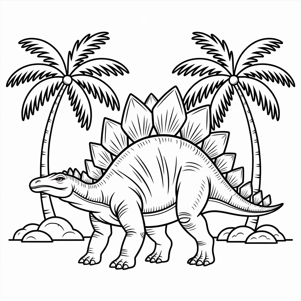 Stegosaurus Dinosaur Coloring Sheet